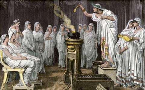 Cultul vestalelor si intretinerea focului sacru